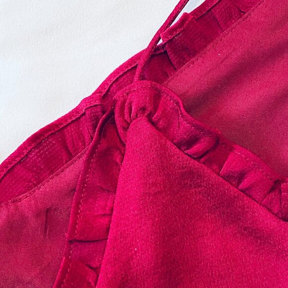 Express pink magenta ruffled camisole Womens Small Petite S/P evening silky - Picture 4 of 10